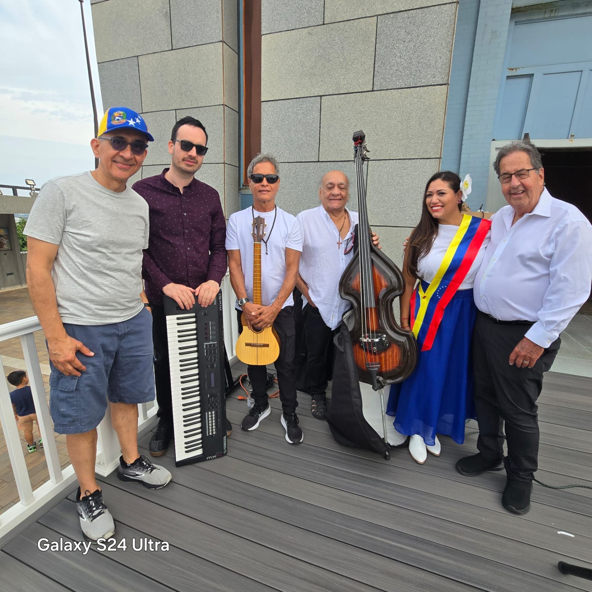Venezuelan musicians performing traditional live music